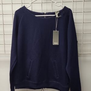 NWT, Bench Navy Blue Sweatshirt W/BACK ZIPPER, SMALL